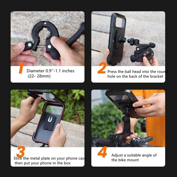 Waterproof Bike & Motorcycle Mobile Phone Stand Holder