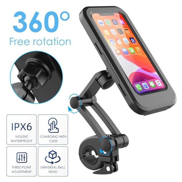 Waterproof Bike & Motorcycle Mobile Phone Stand Holder