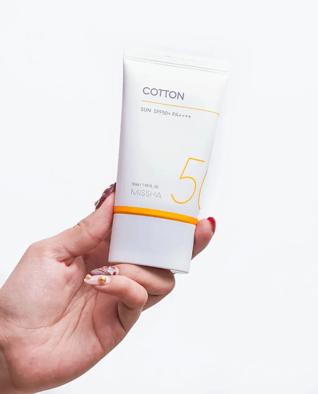 Missha All Around Safe Block Cotton Sun SPF50+ PA++++ (50ml) – Oil & Sweat Control Physical Sunscreen - Image 2